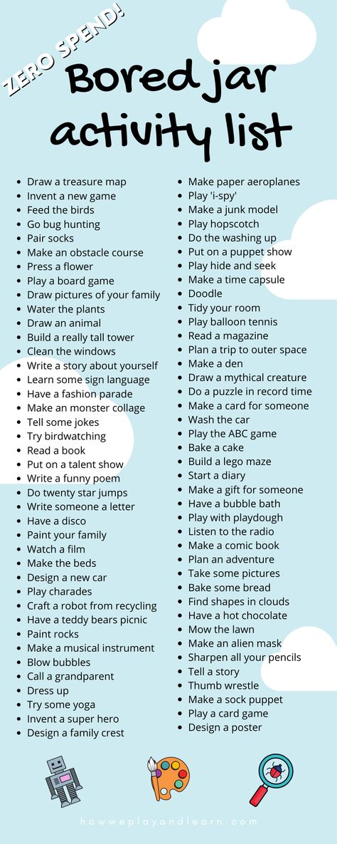 Bored Jar Activity List, Uppfostra Barn, Activity List, Freetime Activities, Tenk Positivt, Bored Jar, What To Do When Bored, Things To Do At Home, Fun Sleepover Ideas