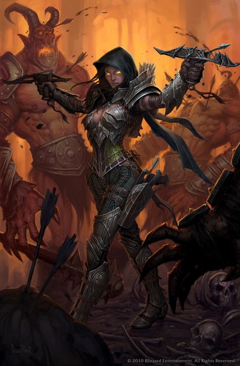 ArtStation - Demon Hunter, Glenn Rane Legendary Armor, Female Demons, Heroic Fantasy, Illustration Photo, Demon Hunter, Wow Art, Battle Royale, Fantasy Warrior, World Of Warcraft