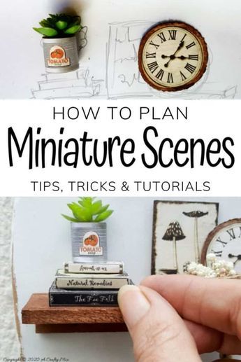 Dollhouse Diy Ideas How To Make, Diy Miniature Room, Diy Miniatures Tutorials How To Make, How To Make Miniature Things Diy, Miniatures Diy Tutorials, Miniature Rooms Diy, Mini Things Diy How To Make, How To Make Miniature Things, 1 12 Scale Miniatures Diy