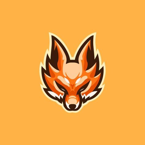 Fox Mascot Logo, Logo Design Food, Fox Vector, Gaming Mascot Logo, Fox Logo Design, Sharp Eyes, Mascot Logo Design, Sports Logo Inspiration, Logo Character