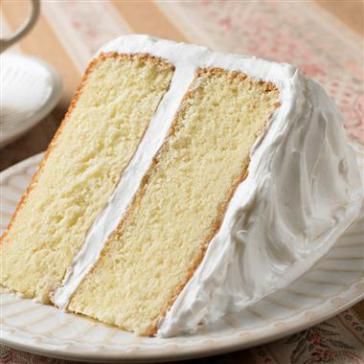 French Vanilla Layer Cake Recipe Vanilla Layer Cake Recipe, French Vanilla Cake, A Slice Of Cake, White Cake Recipe, Basic Cake, Layer Cake Recipes, Vegan Cake Recipes, Slice Of Cake, Gateaux Cake