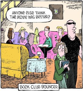 Mystery Fanfare: Cartoon of the Day: Book Club Bouncer Librarian Humor, Literary Humor, Library Humor, Speed Bump, Reading Humor, Reading Quotes, I Love Reading, Book Memes, Book Stuff