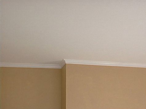 How to Install Crown Molding      More in Windows Walls and Doors Basement Storage Closet, Faux Crown Moldings, Simple Crown Molding, Install Crown Molding, Basic Room, Small Basement Remodeling, Simple Crown, Small Basement Remodel, Basement Storage