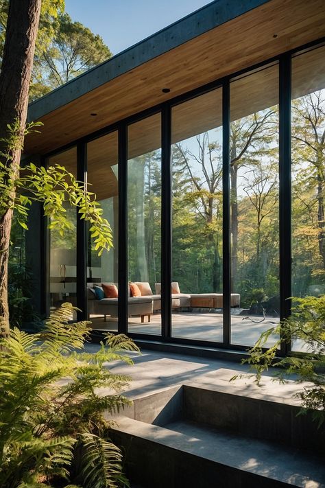 Who said you can't live in a modern forest? 🌳🏡 Explore the charm of Biophilic House Design with our latest blog featuring the 'Most Unbeatable Modern Nature House Designs.' Imagine A Living Room surrounded by nature, where Forest Glass House concepts bring serenity. From Desain Furnitur Modern to the perfect Design Room, these homes redefine tranquility. #gg #homedesigninsider #modernnaturehousedesign Nature House Design, Modern Nature House, Nature Homes, Nature House, Indoor Plant Wall, House Design Trends, House In Nature, Organic Architecture, Dream House Interior