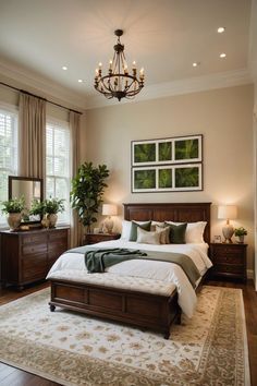 Timeless Room Design, Walnut Bedroom Ideas Interior Design, Parent Room Ideas Bedrooms, Cherry Furniture Bedroom, Cherry Bedroom Furniture Decor Ideas, Parents Room Design, Brown Bedroom Furniture Decor Ideas, Cherry Wood Bedroom Decor Ideas, Parents Bedroom Design