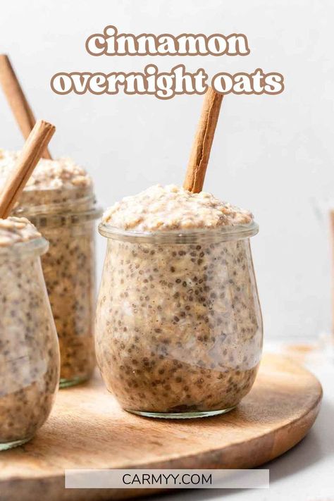 Overnight Oats With Water, Are Overnight Oats Healthy, Cinnamon Overnight Oats, Best Overnight Oats Recipe, Make Ahead Breakfast Casserole, Grab And Go Breakfast, Breakfast Meal, Oats Recipe, Cinnamon Recipes