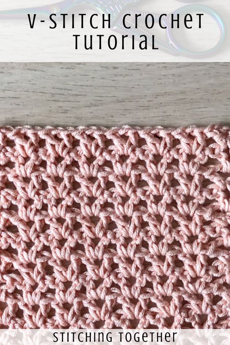 Loose Crochet Stitch, Crochet Zig Zag, Crochet Quotes, V Stitch Crochet, Crochet Blanket Stitch Pattern, Modern Crochet Blanket, Crochet Stitches For Blankets, Modern Crochet Patterns, Beginner Crochet Tutorial