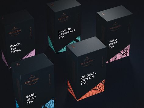 Dark Packaging Design, Luxury Black Packaging Design, Luxury Tea Packaging Design, Black Tea Packaging Design, Black Tea Packaging, Premium Tea Packaging Design, Black Packaging, Tea Packaging Design, Tea Brands