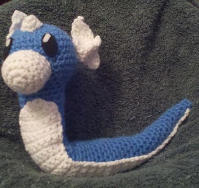 Crochet Fanatic: #147 Dratini Dratini Pokemon, Pokemon Amigurumi, Stuffed Crochet, Pokemon Crochet, Pokemon Crochet Pattern, Crochet Pokemon, Felted Crochet, Pokemon Pattern, Pokemon Craft