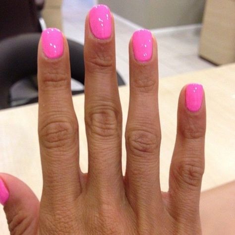 Hot Pink Nails, Smink Inspiration, Her Nails, Shellac Nails, Hair Skin Nails, Pink Nail, Dip Powder Nails, Dipped Nails, Nailed It