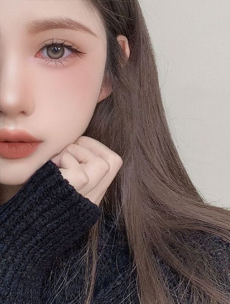 Doll Eyes Aesthetic, Makeup Ala Korea, Makeup Asia, Makeup Ulzzang, Korean Natural Makeup, Korean Makeup Look, Korean Eye Makeup, Ulzzang Makeup, Pinterest Makeup