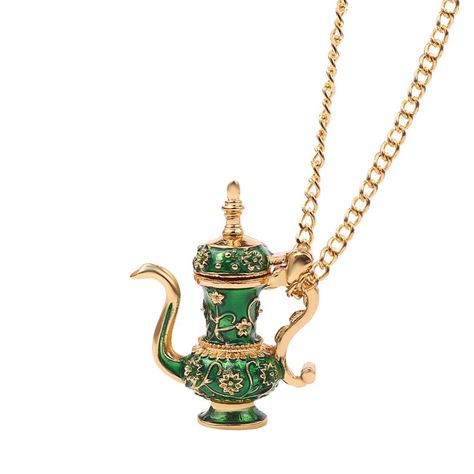 Tokay Green Teapot Pendant Long Chain Women Sweater Necklace Jewelry-buy at a low prices on Joom e-commerce platform Tea Cup Necklace, Tea Cup Jewelry, Teapot Necklace, Womens Tea, Enamel Teapot, Sweater Necklace, Chain Women, Classic Necklace, Enamel Necklaces