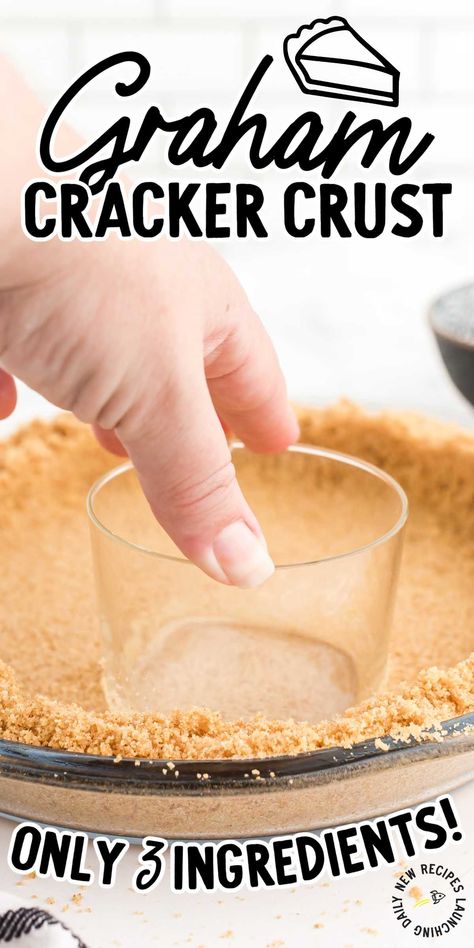 Graham Wafer Crust, Graham Pie, Pie Recipe Easy, Graham Cracker Crust Recipe, Pie Crust Recipe Easy, Graham Cracker Recipes, Homemade Pies, Homemade Graham Cracker Crust, Graham Cracker Crust Pie