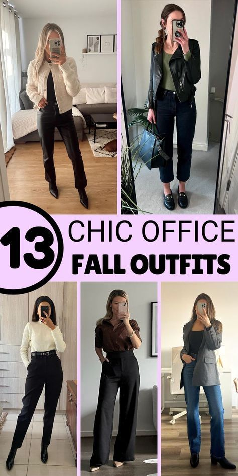 Step into the season with a chic and sophisticated fall office outfit that perfectly balances professionalism and style. Picture this: a tailored navy blazer paired with a crisp white blouse, exuding confidence and poise. Complement the look with high-waisted charcoal trousers that elongate the silhouette and add a touch of warmth with a cozy, oversized knit scarf in rich burgundy.
#fallfashion #officeoutfit #workwear #autumnstyle #professionalattire #fallvibes #9to5style #fallcolors #officechic Smart Casual Outfit Autumn, Smart Casual Women Autumn Fall Outfits, Buisness Casual Women Outfits Chic Fall, Fall Outfits For Office Work, Work Outfits With Boots Professional, Smart Casual With Boots, Fall Work Event Outfit, Fall Smart Casual Outfits, Fall Smart Casual Women