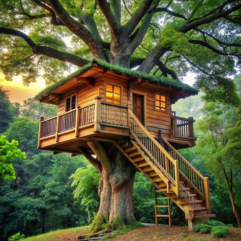 Tree House #treehouselife #treehousebrewing #treehouseofhorror #treehouse #treehousepoint #wallpapers #WhatsApp #freepik #artificialintelligence #artgallery #jetro003p Dream Tree House, Treehouse Point, Luxury Tree Houses, Tree House Designs, Fantasy Homes, Horror House, Tree Houses, House Designs, Backyard Ideas