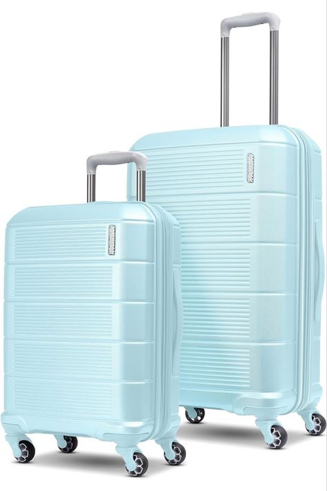 Shop AMAZON Hardside Luggage, American Tourister, Instagram Worthy, Suitcases, Travel Style, Travel Luggage, Sky Blue, Blue Sky, Color Palette