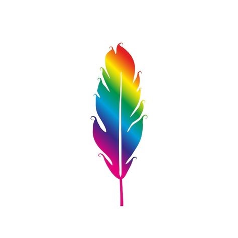 Vector rainbow feather | Premium Vector #Freepik #vector #art #object #creative-art #graphic-art Feather Png, Rainbow Feather, About Rainbow, Feather Logo, Coloured Feathers, Pride Colors, Art Object, Premium Vector, Creative Art