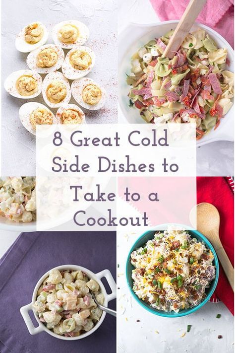 Cold Side Dish Recipes, Side Dishes You Can Make Ahead Of Time, Crowd Pleasing Side Dishes, Cold Cookout Side Dishes, Cold Lunch Sides, Easy Make Ahead Side Dishes, Make Ahead Potluck Dishes, Potluck Dishes Cold, Potluck Cold Dishes