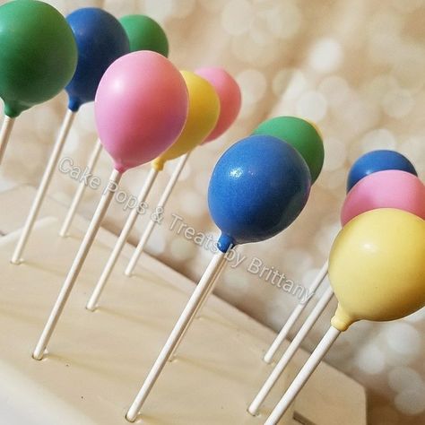 Cake Pop Balloons, Birthday Cake With Cake Pops On Top, Bluey Cake Pops, Balloon Cake Pops, Cookie Dough Pops, How To Make Balloon, Pop Ideas, Fall Menu, Disney Birthday Party