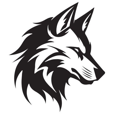 Wolf Motorcycle, Wolf Head Tattoo, Lobo Tattoo, Wolf Stencil, Wolf Icon, Wolf Black And White, Minimalist Tattoo Design, Name Design Art, Wolf Black