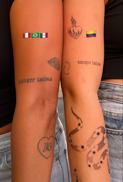 Spanish Style Tattoos For Women, Latino Culture Tattoos, Latina Aesthetic Tattoos, Mexico Tattoo For Women Small, Latina Tattoo Ideas For Women, Cuban Tattoos Ideas Cuba, Mexican Culture Tattoo Ideas, Spanish Heritage Tattoo, Women Mexican Tattoo