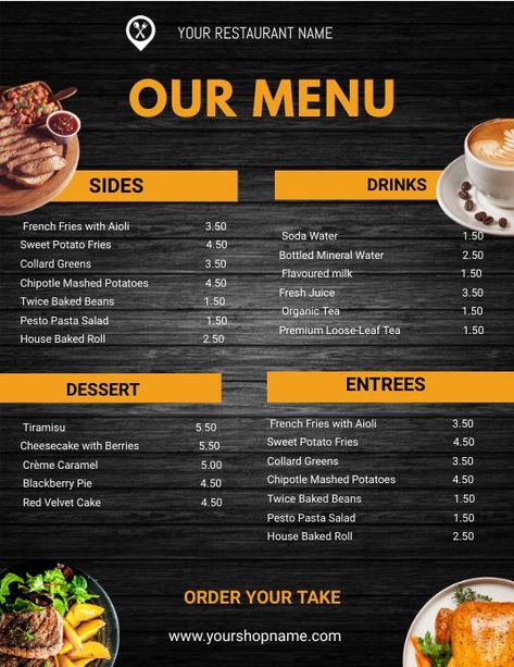 Restaurant Menu Design #restaurantmenudesign #menudesign #menu #menutemplate #restaurant #coffeeshop #bar #foodservice Poster Restaurant, Ghana Food, Hotel Menu, Menu Poster, Restaurant Flyers, Diner Menu, Menu Card Design, Menu Flyer, Pesto Pasta Salad