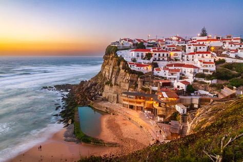 This Coastal Town in Portugal Is a Hidden Gem — With Scenic Beaches, Beautiful Architecture, and Few Crowds Portugal Honeymoon, Day Trips From Lisbon, Honeymoon Locations, Sintra Portugal, Romantic Destinations, Babymoon, Portugal Travel, Spain And Portugal, Honeymoon Destinations