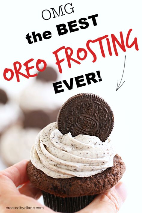 Oreo Frosting Recipe Easy, Oreo Frosting Whipped, Oreo Frosting Cream Cheese, Whipped Oreo Frosting, Oreo Cream Frosting, Easy Oreo Frosting, Cookie And Cream Frosting, Oreo Cookie Frosting, Oreo Cake Frosting