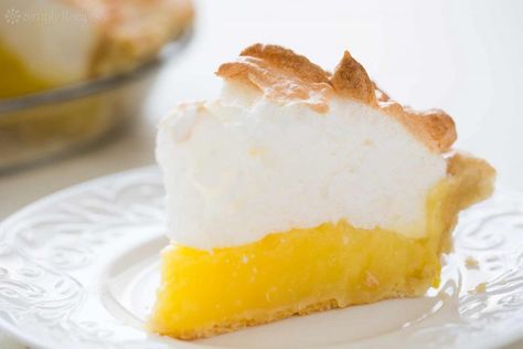 Lemon Meringue Pie Recipe | SimplyRecipes.com Sugar Free Lemon Meringue Pie, Best Lemon Meringue Pie, Lemon Meringue Pie Recipe, Perfect Meringue, Pudding Chia, Frozen Pie Crust, Meringue Pie Recipes, Lemon Custard, Frozen Pie