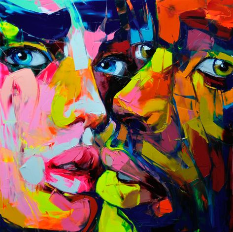 2012 on Behance Francoise Nielly, Françoise Nielly, Face Oil Painting, Top Paintings, Frida Art, Graffiti Wall Art, Palette Knife Painting, A Level Art, Abstract Portrait