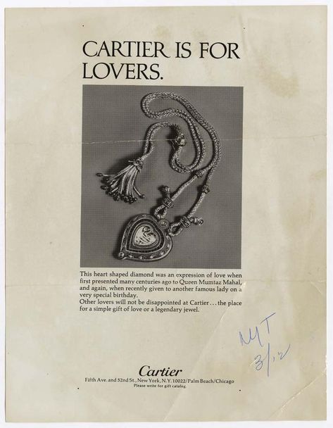 Famous Cartier diamonds: the Cartier gems with a lasting legacy | The Jewellery Editor Vintage Cartier Watch, Peace Jewelry, Jewellery Advertising, Gift Catalog, Jewelry Ads, Cartier Jewelry, Royal Jewels, Old Ads, Heart Shaped Diamond