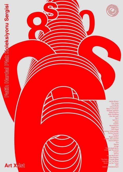 Size Contrast Art, Number Typography Poster, Red And White Graphic Design, Number Art Design, Rhythm Graphic Design, Scale Graphic Design, Number Poster Design, Number Graphic Design, Simple Shapes Design