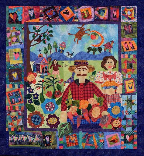 Spotlight: Mary Lou Weidman, Artist, Author, Designer, Teacher and Quilter | Create Whimsy Freddy Moran, Pictorial Quilts, Christmas Contests, Faith Ringgold, Quilt Stories, Fabric Artwork, Made By Mary, Story Telling, Scrappy Quilts