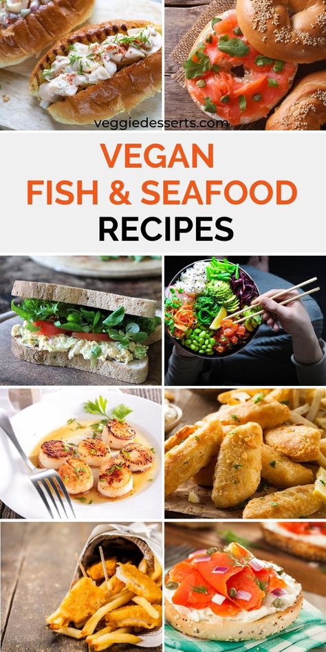 You’ll be inspired by these mind-blowing Vegan Fish and Seafood Recipes! Pretty much any recipe can be veganized, including fish and seafood. In this collection, you’ll find meat-free versions of your old favorites: vegan lobster, fish cakes, fish tacos, fish n chips and more. Vegan Fish, Battered Fish, Vegan Lunches, Best Vegan Recipes, Fish Tacos, Vegetarian Recipes Dinner, Vegan Cooking, Vegan Dinner Recipes, Easy Vegetarian