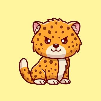 Premium Vector | Vector cute giraffe eating leaf cartoon vector icon illustration animal nature icon concept isolated flat Cheetah Vector, Cartoon Cheetah, Cheetah Cartoon, Cheetah Cat, Nature Icon, Cute Cheetah, Vector Icons Illustration, Cute Giraffe, What To Draw