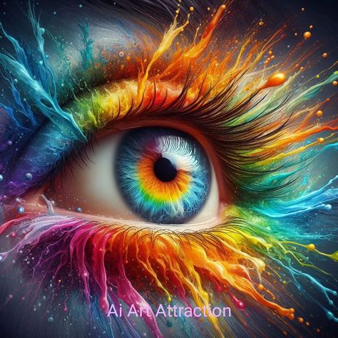 ❤️🧡💜💙💛💚 Color Splashed Eye. Follow @aiartattraction for more . . . #aiprompts #coloreye #colorsplashed #rainbowcolors🌈 #♀️ Prompts Ideas, Art Aesthetics, Magic Eyes, Rainbow Colors, Color Splash, Wallpapers, On Instagram, Color, Instagram