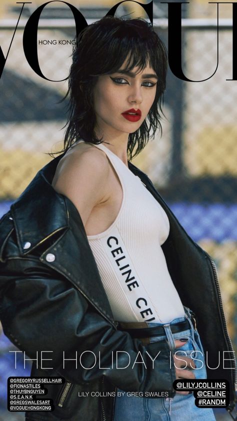 Vogue Hong Kong, Punk Hair, Mullet Hairstyle, Lily Collins, Cut My Hair, Fashion Aesthetic, Aesthetic Hair, Magazine Cover, New Hair