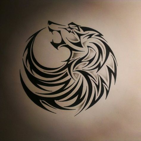 Dog Tattoo Design, Lone Wolf Tattoo, Tato 3d, Stammestattoo Designs, Maori Tattoos, Wolf Tattoo Design, Irezumi Tattoos, Maori Tattoo, Wolf Tattoos