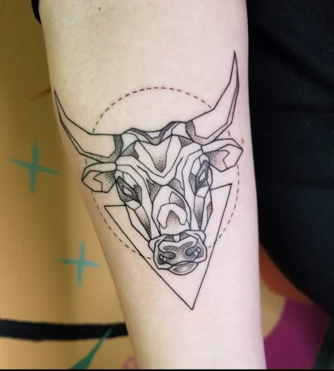 Geometric Bull Tattoo, Apothecary Tattoo, Geometric Bull, Ox Tattoo, Taurus Bull Tattoos, Bull Tattoo, Taurus Bull, Bull Tattoos, Taurus Tattoos