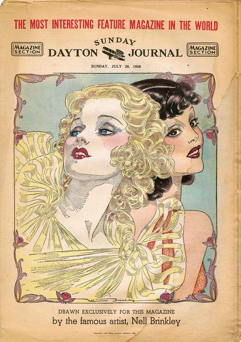 Nell Brinkley, Old Fashion, Magazine Cover, Fashion Magazine, The Back, Blonde, Magazine, Yellow, Hair