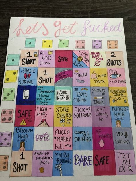 Homemade Bored Game Ideas, Homemade Bored Games, Diy Drinking Card Game, Do Or Drink Game Cards, Diy Drinking Games Cards, Game Board Ideas Drinking, Drinking Card Games Diy, Diy Board Games For Teenagers, Drinking Games For Parties Diy