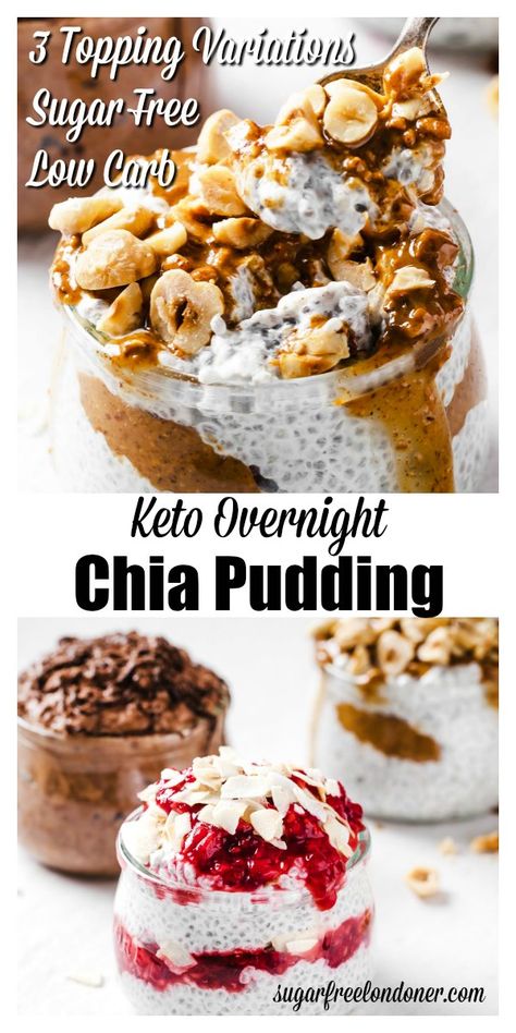 Overnight Chia Pudding, Overnight Chia, Keto Chia Pudding, Chia Pudding Recipe, Cheesecake Oreo, Chia Seed Recipes Pudding, Weekday Breakfast, Chia Seed Recipes, Breakfast Low Carb