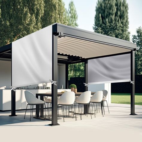 PRICES MAY VARY. Appropriate Size: this pergola shade cover measures 16 x 7 ft, it is suitable for your patio, gazebo, porch, and lawn garden; Package includes 1 shade cover, ample to cover a considerable outdoor space Widely Applicable: this pergola canopy ensures use across a wide range of applications, from providing shade to shielding against rain wind and sun.Our Pergola Cover effectively blocks up to 95% of harmful UV rays,it also keeps you and your family safe from other outdoor things Ea Gazebo Porch, Pergola Cover, Fabric Roller Shades, Pool Pergola, Pergola Shade Cover, Covered Patio Design, Support Columns, Outdoor Canopy, Replacement Canopy