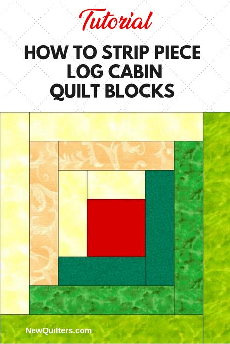 Cabin Quilt Block, Log Cabin Patchwork, Easy Quilting, Log Cabin Quilt Pattern, Log Cabin Quilt Blocks, Jelly Roll Quilt Patterns, Bonnie Hunter, Cabin Quilt, Log Cabin Quilts