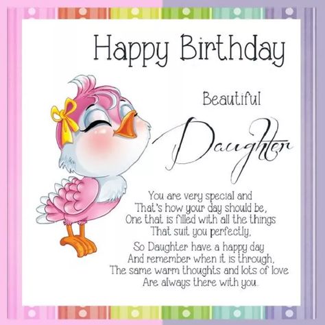 Happy Birthday Daughter Funny, Happy Birthday Beautiful Daughter, Happy Birthday Daughter Wishes, Happy Birthday Mom From Daughter, Happy Birthday Birds, 25th Birthday Wishes, Happy Birthday Quotes For Daughter, Birthday Greetings For Daughter, Birthday Quotes For Her