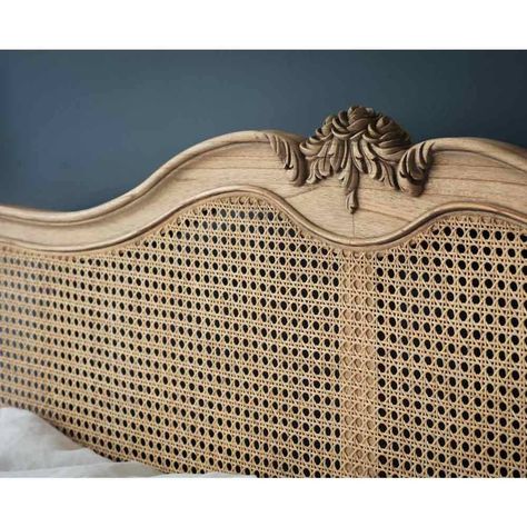 Montgomery Mahogany Rattan Bed | French Bed Painted Rattan, French Style Beds, Wood And Upholstered Bed, French Beds, French Style Bed, Cane Bed, Rattan Wood, Rattan Bed, French Bed