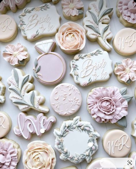 Bridal Decorated Cookies, Floral Bridal Cookies, Bridal Shower Cookies Floral, Bridal Cookies Decorated, Floral Bridal Shower Cookies, Floral Cookies Decorated, Bridal Shower Cookies Decorated, Bridal Shower Sugar Cookies, Wedding Dress Cookie