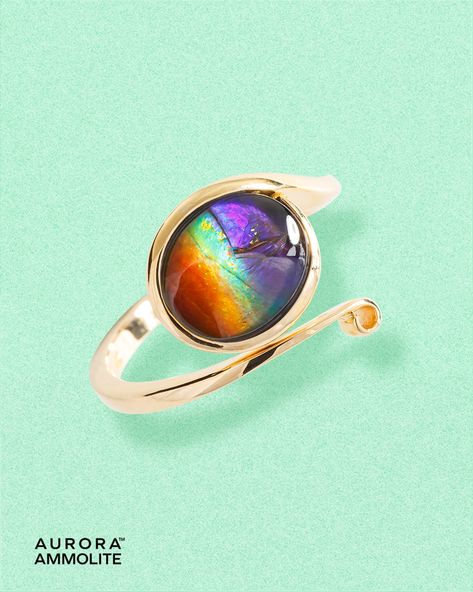 Ammolite Ring, Valentines Day Messages, Ammolite Jewelry, Gold Rings Jewelry, Gold Ring, Aurora, Gold Jewelry, Jewelry Collection, Valentine's Day