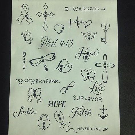 Ideas from a tattoo shop. Looks like they arent putting too much thought into the design but some have a good start Colon Tattoo, Tattoo Arrow, Semi Colon, Semicolon Tattoo, Arrow Tattoos, Music Tattoos, Tattoo Feminina, Feather Tattoos, Design Tattoo