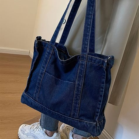 Faster shipping. Better service Denim Tote Bag Diy Old Jeans, Tote Bags Diy, Diy Old Jeans, Minimalist Tote Bag, Bags Diy, Stylish Tote Bag, Denim Tote Bags, Diy Tote Bag, Fashion Tote Bag